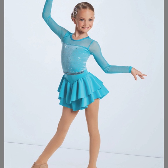 WEISSMAN Believe Me Dance Ice Skating Costume Size IC 8/10 & MC 11/12 - Picture 11 of 14